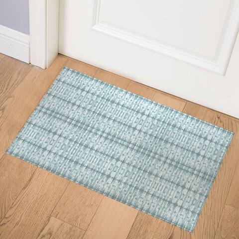 X-RAY SHIBORI MINT Indoor Floor Mat by Kavka Designs