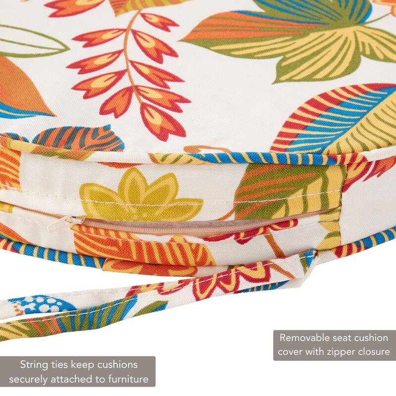 Greendale Home Fashions 18" Round Outdoor Chair Pad (Set of 2)