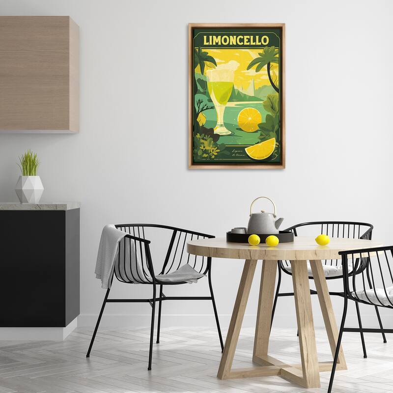 Stupell Lemon Cocktail in Tropical Scene Framed Floater Canvas Wall Art Design By Andreas Magnusson