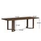 preview thumbnail 11 of 24, Kenneth Modern 95-Inch Dining Table with U-Shaped Trestle Base by Christopher Knight Home