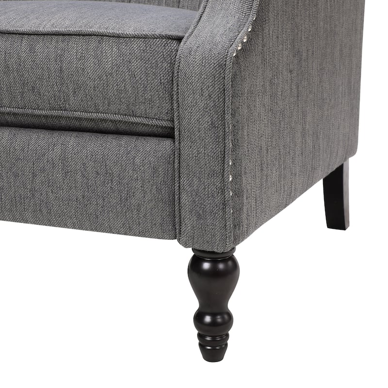 Apaloosa Oversized Tufted Wingback Fabric Push Back Recliner by Christopher Knight Home