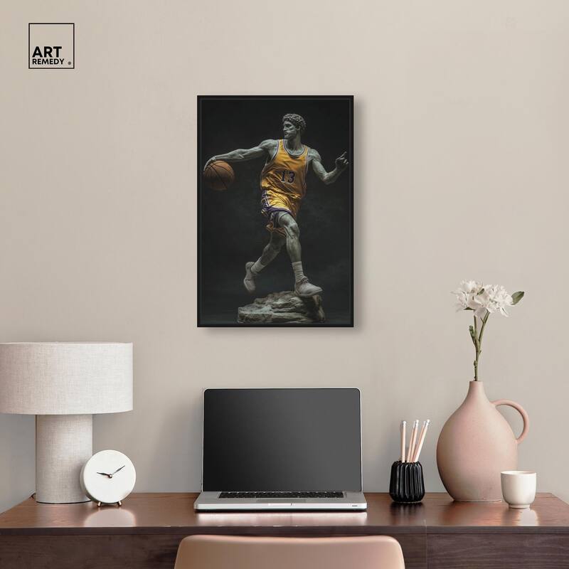 Basketball Sculpture II Canvas by Art Remedy