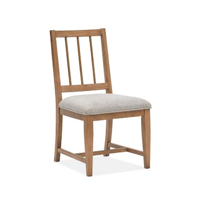Magnussen Home Lindon Belgian Wheat Upholstered Side Chair Two Pack - 19''W x 22.38''D x 35.5''H
