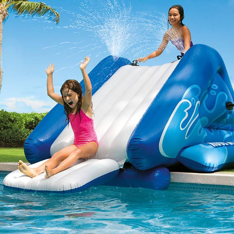 Intex Inflatable Play Center Water Slide with Floating Island Lounge - 37.6