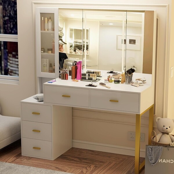 Big mirror with lights for bedroom outlet