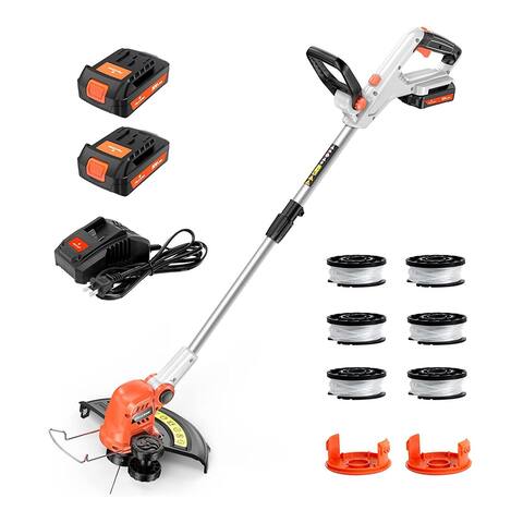 PAXCESS SF8A220 20 Volt 12 Inch Cordless String Trimmer Yard Tool with Battery - 8.14