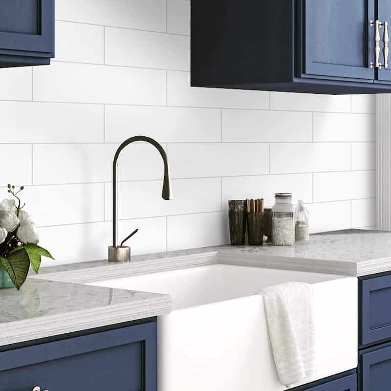 12"×4" Stone Composite Rectangular Mosaic Tile(30pcs)