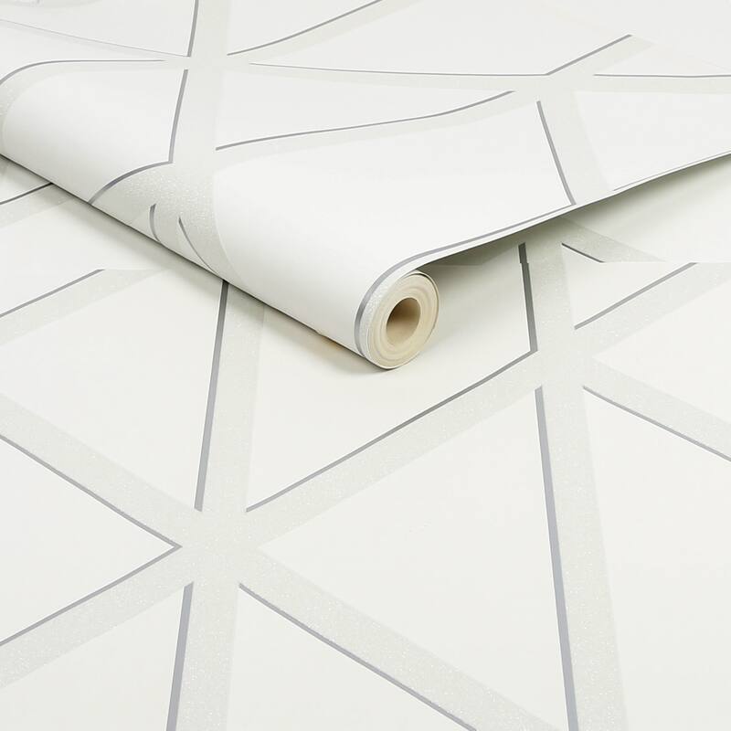 Superfresco Easy Geo Panel White Wallpaper