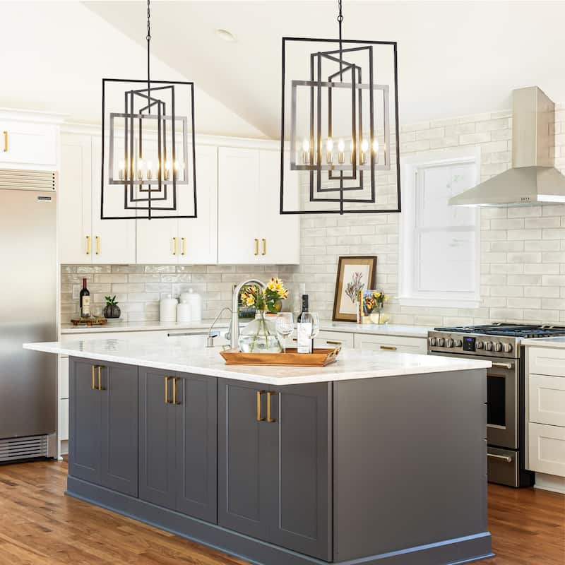 7-Light Pendant Light, 23Inch Farmhouse Chandelier Fixture with UL
