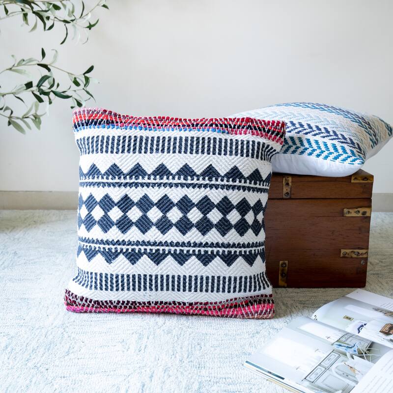 Sevita Geometric Bohemian 18 inch Throw Pillow, Single or Set of 2