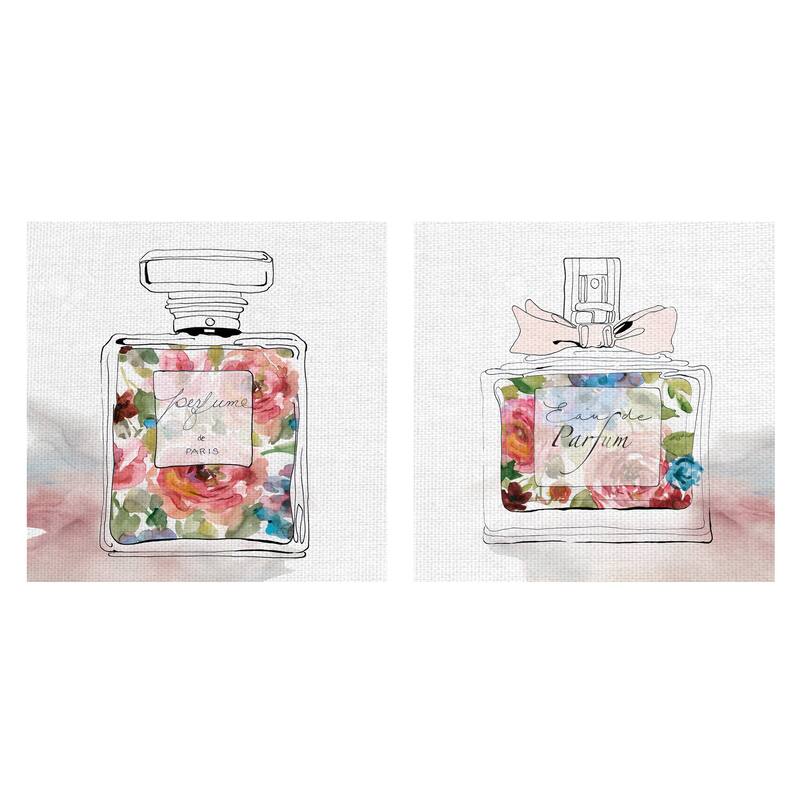 Chic Flower Perfume I, II by Carol Robinson Canvas Art Prints