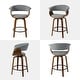 preview thumbnail 29 of 167, Glitzhome Set of 2 or 4 Modern Counter & Bar Height Wooden Swivel Bar Stools
