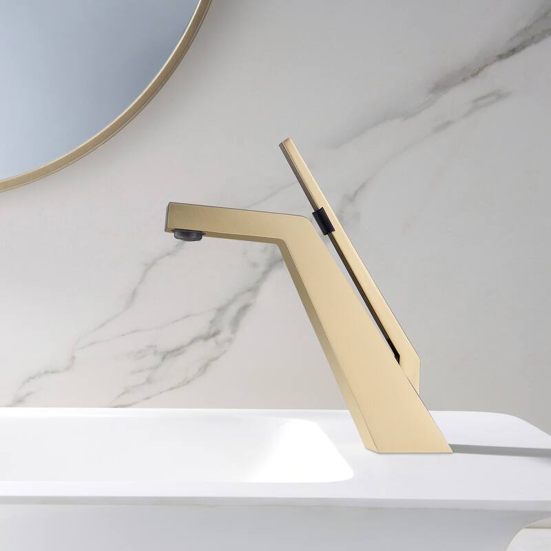 8"H Solid Brass Creative Single-Handle Bathroom Faucet