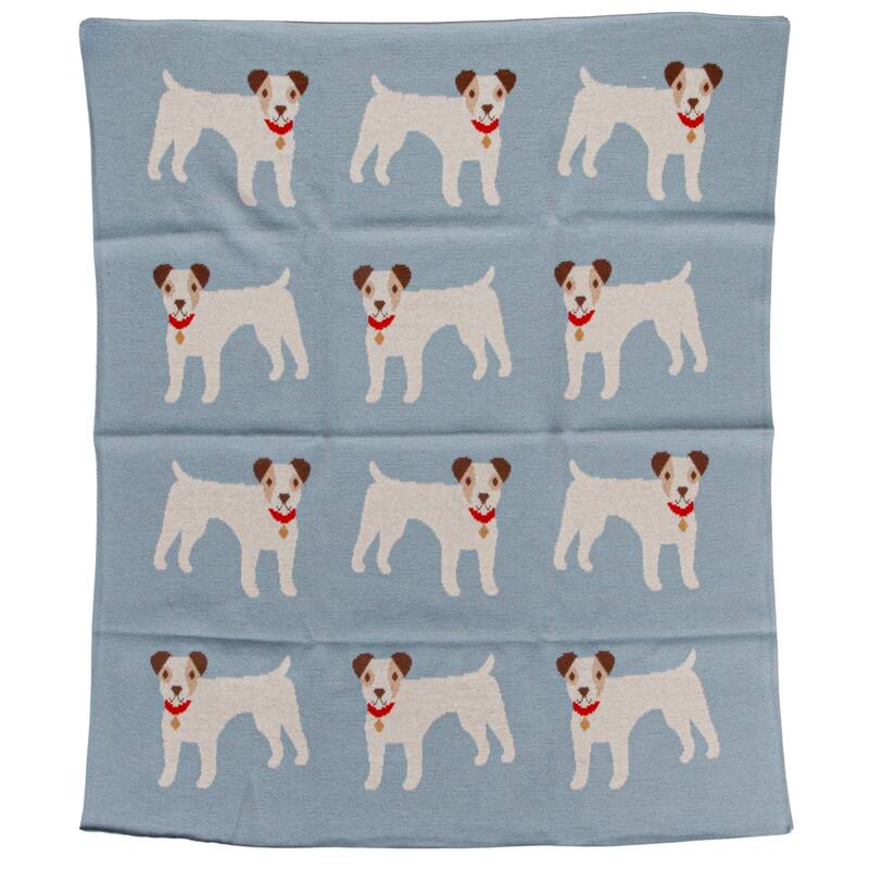 Cotton Knit Baby Blanket with Prints