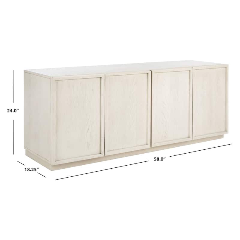 SAFAVIEH Couture Zeus 4 Door Wood Media Stand - 58"W x 18"D x 24"H