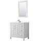 Option White, Chrome Trim, White Cultured Marble Top