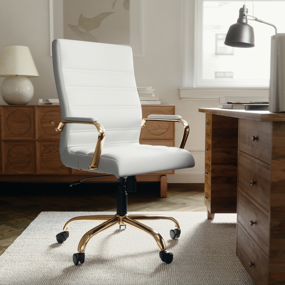 High Back LeatherSoft Executive Swivel Office Chair with Chrome Base