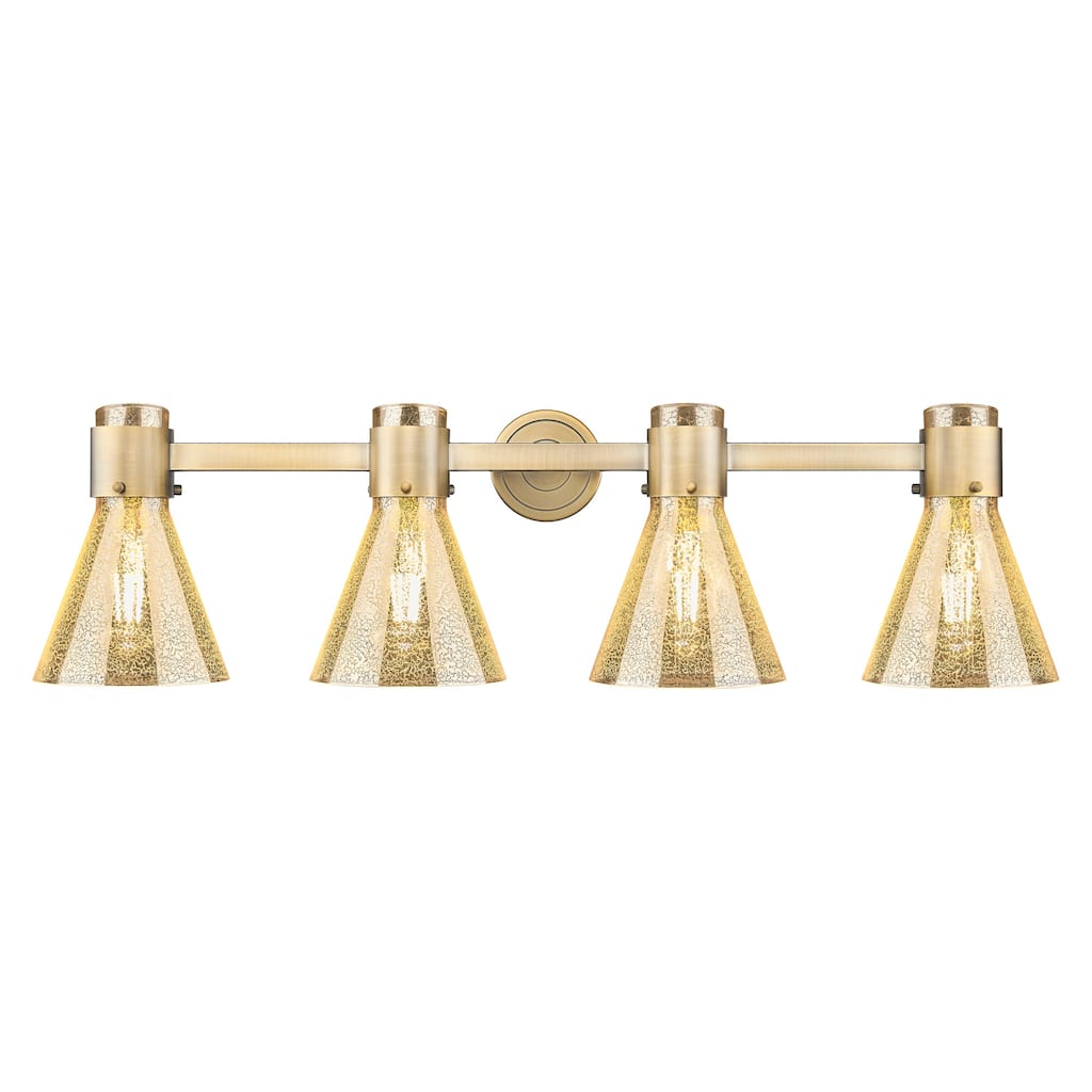 Innovations Lighting 464-4W-G464C-7ME Lawton Cone 4 Light 34" Wide