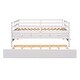 preview thumbnail 33 of 68, Low Loft Bed with Safety Fence, Climbing Ladder, Storage Drawers and Trundle Solid Wood Bed