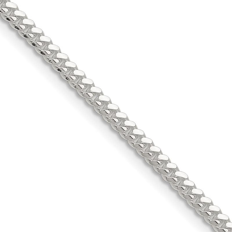 Curata 925 Sterling Silver Polished 2.9mm Domed Curb Chain Necklace Options: 16 18 20 22 24