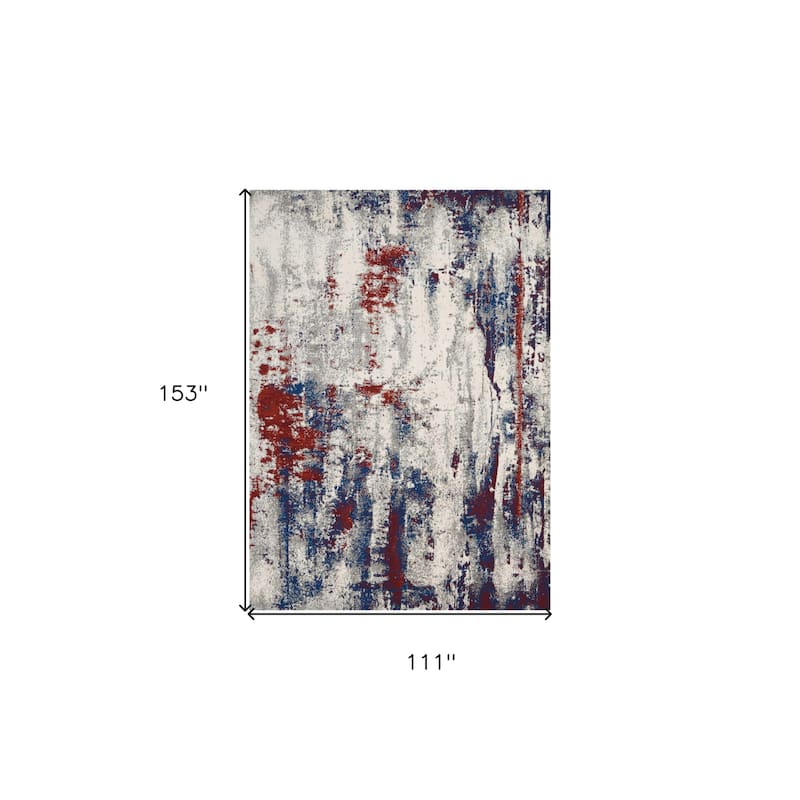 Heyu Power Loomed Abstract Modern Non Skid Stain Resistant Area Rug By HomeRoots - 153' X '111' X '0.5