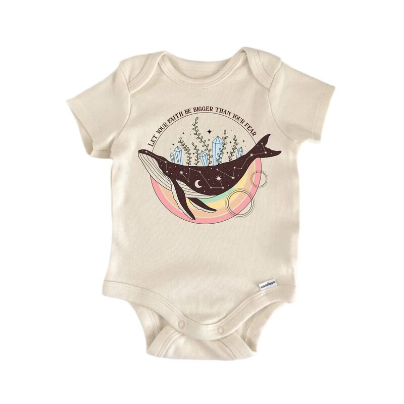 Faith Fear Magic Mystical - Baby Boy Girl Clothes Infant Bodysuit Funny Cute Newborn - White - 6-9M