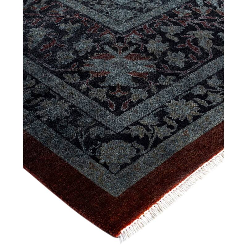 Overdyed One-of-a-Kind Hand-Knotted Area Rug - Gray - 12' 0" x 18' 0"