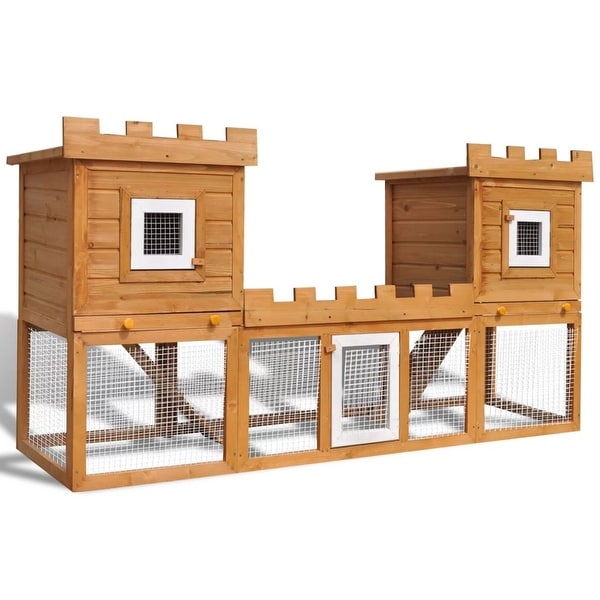 vidaXL Outdoor Large Rabbit Hutch House Pet Cage Double House. Opens flyout.