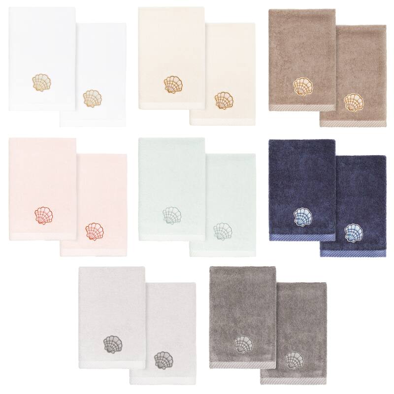 Authentic Hotel and Spa Shell Row Fingertip Towel Set