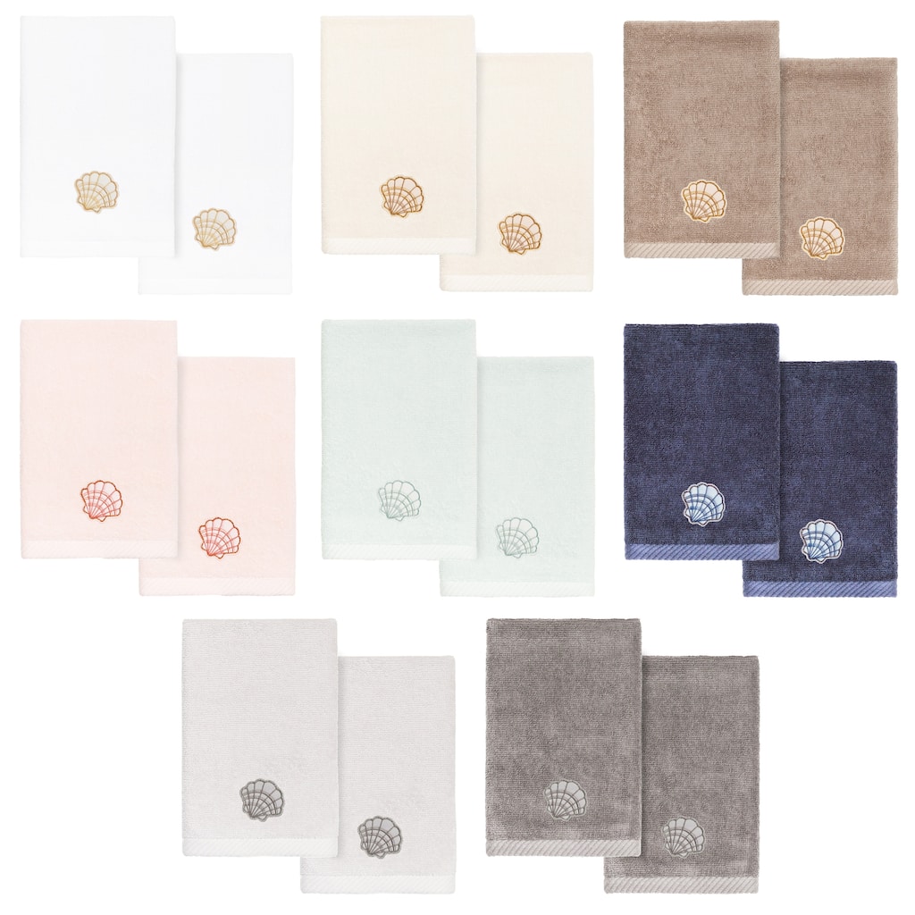 Authentic Hotel and Spa Shell Row Fingertip Towel Set