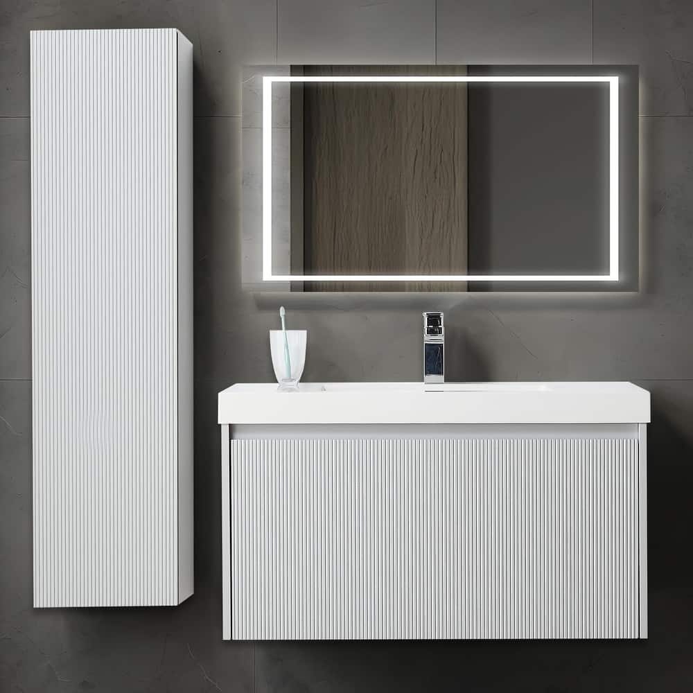 Blossom Positano 36" Floating Vanity with Sink & Side Cabinet