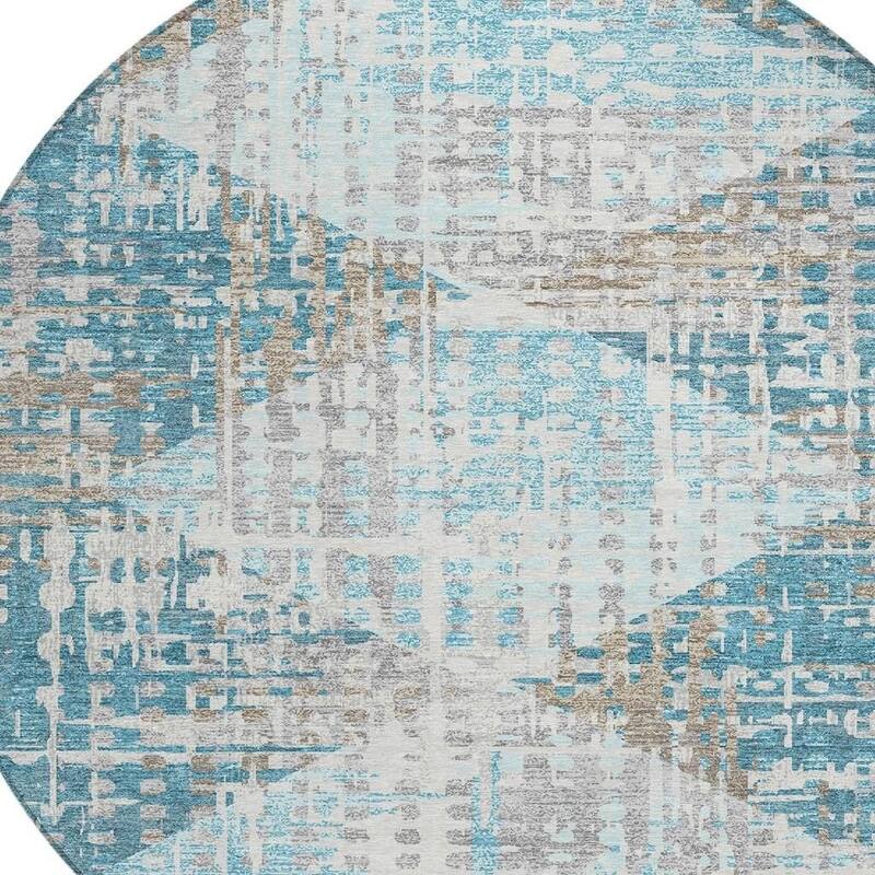 HomeRoots Geometric Transitional Rectangle Outdoor Rug