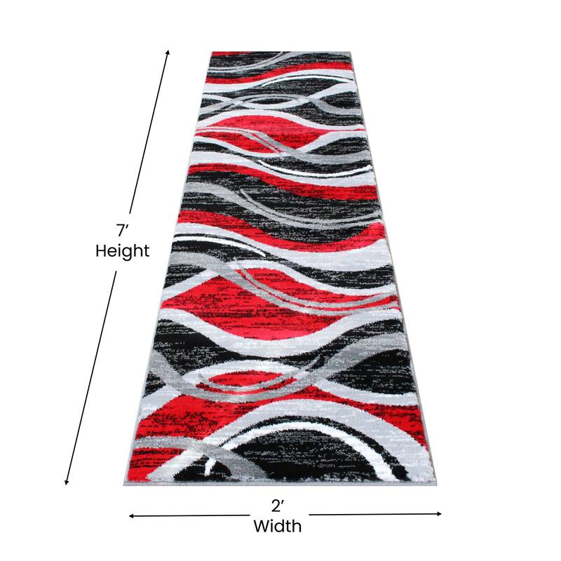 Modern Ripple Design Abstract Area Rug