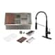 Option Sink + Matte Black Pull Down Kitchen Faucet