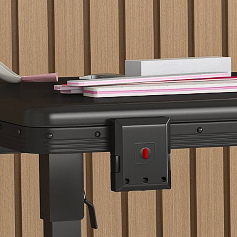 Portable Nail Art Table w/ LED Mirror, Bluetooth, Lockable Drawers, Telescopic Pole - Folding Manicure Station for Salons