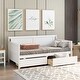 preview thumbnail 6 of 11, Daybed with two drawers, Twin size Sofa Bed White