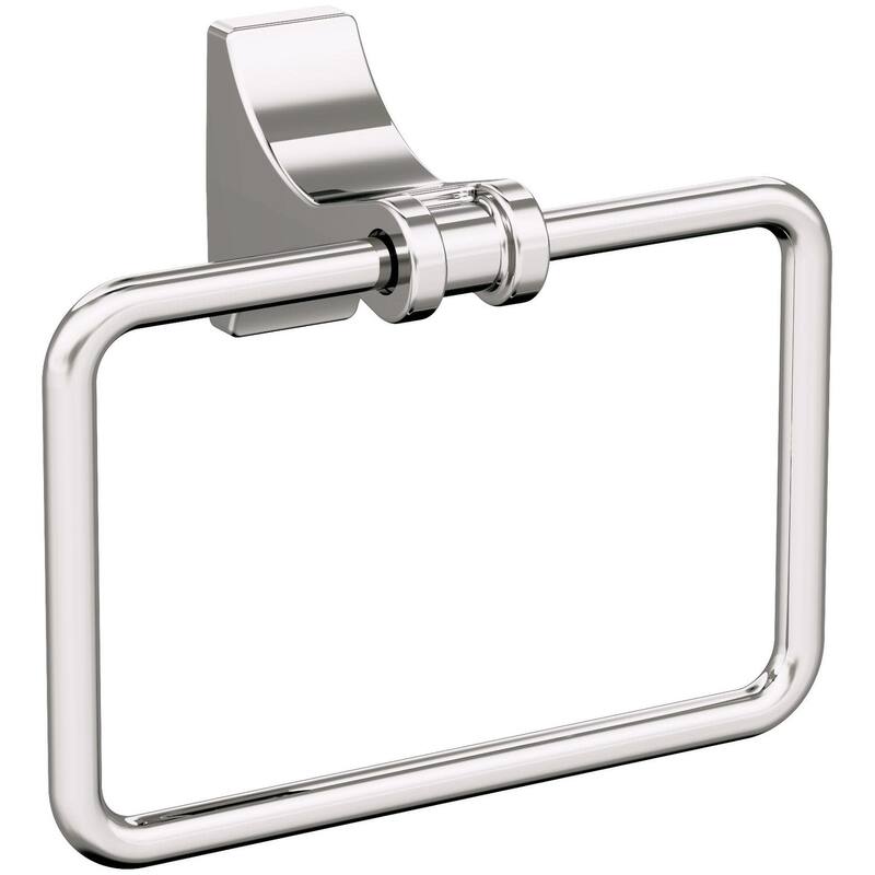 Amerock Davenport 5-1/4" Wall Mounted Towel Ring - Polished Nickel