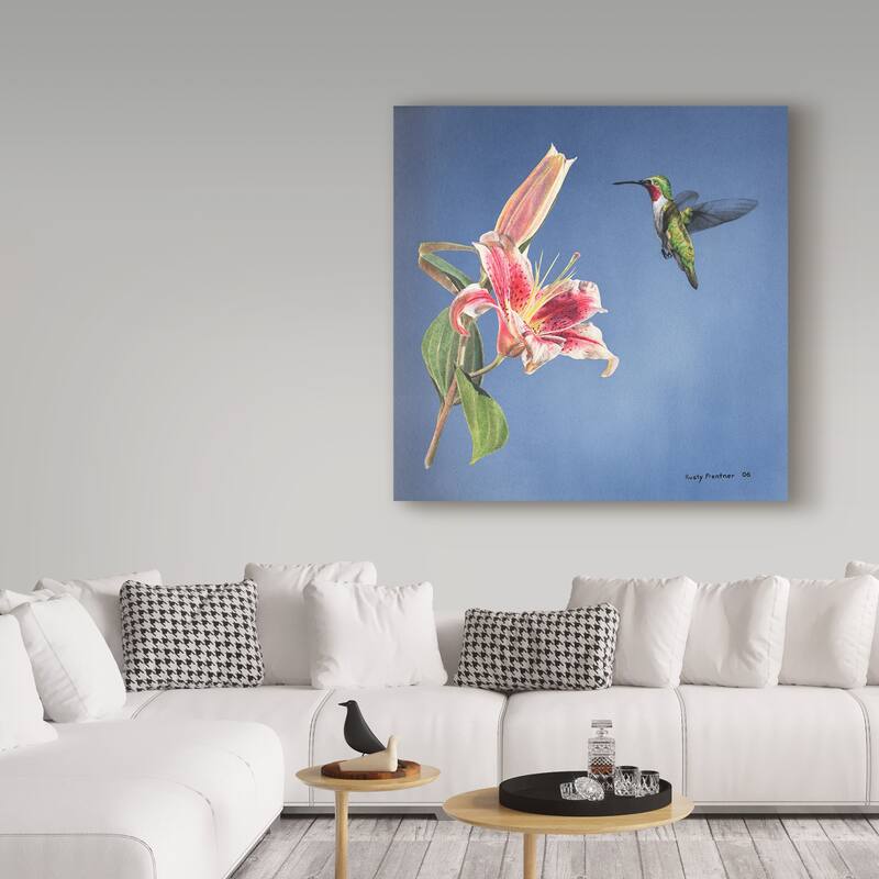 Rusty Frentner 'Hummingbird And Lily' Canvas Art