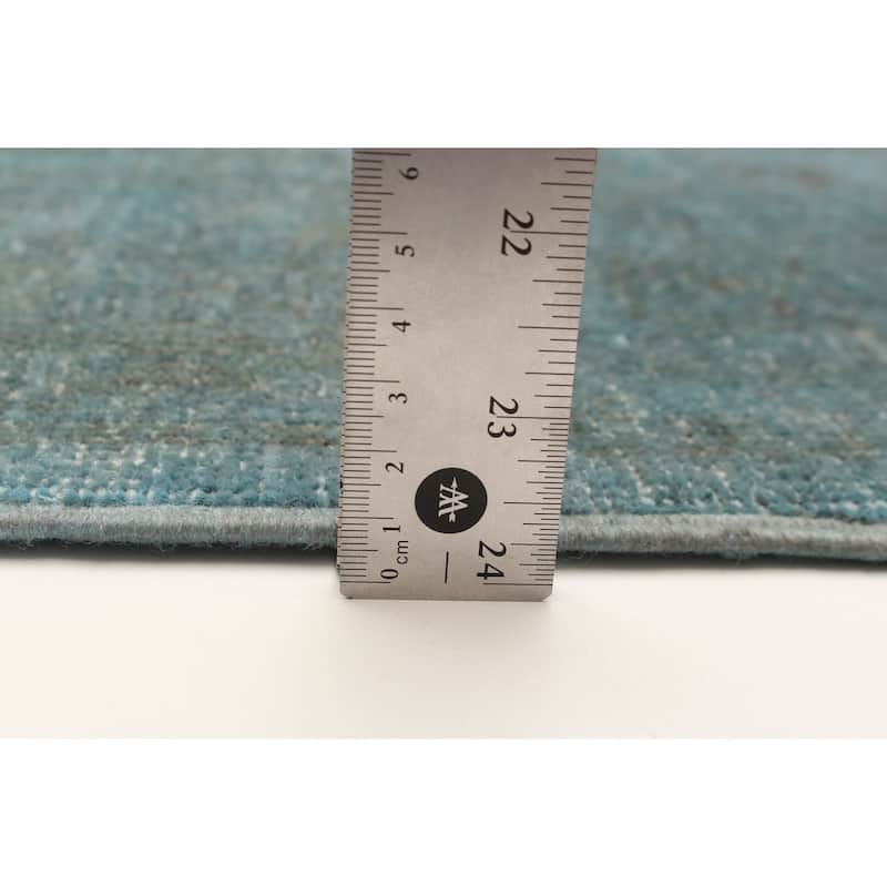 ECARPETGALLERY Hand-knotted Vibrance Teal Wool Rug - 5'6 x 8'2