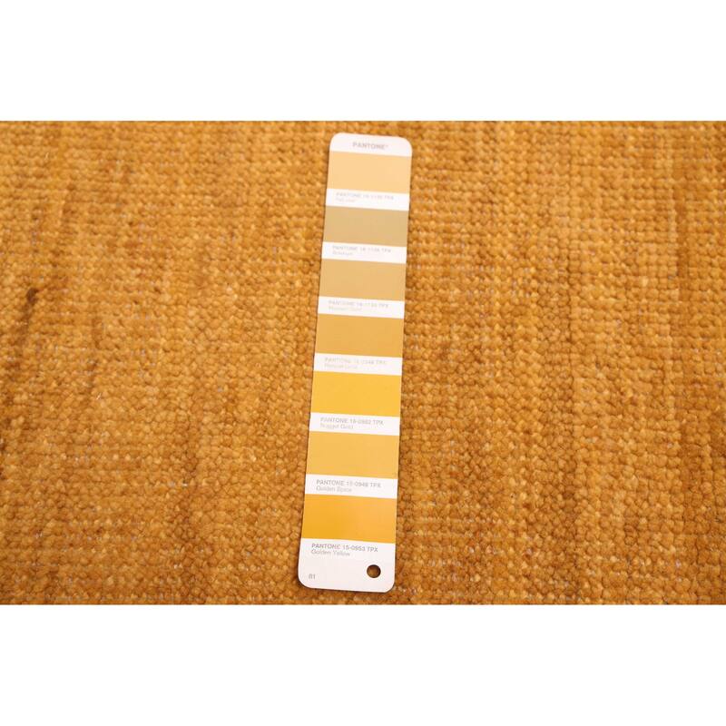 ECARPETGALLERY Hand-knotted Pak Finest Gabbeh Dark Gold Wool Rug - 9'0 x 12'2