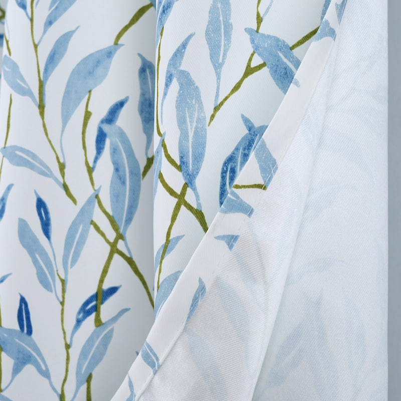 Leaf Room Darkening Window Curtain Panel 90"