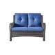 preview thumbnail 2 of 58, Gymojoy Outdoor High-back Wicker Loveseat Sofa For Home Garden