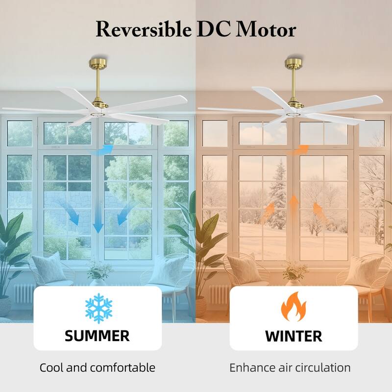 MLiAN 60 in 5-Soild Wood Blades Indoor Standard Ceiling Fan with Remote Down-Rod Mount