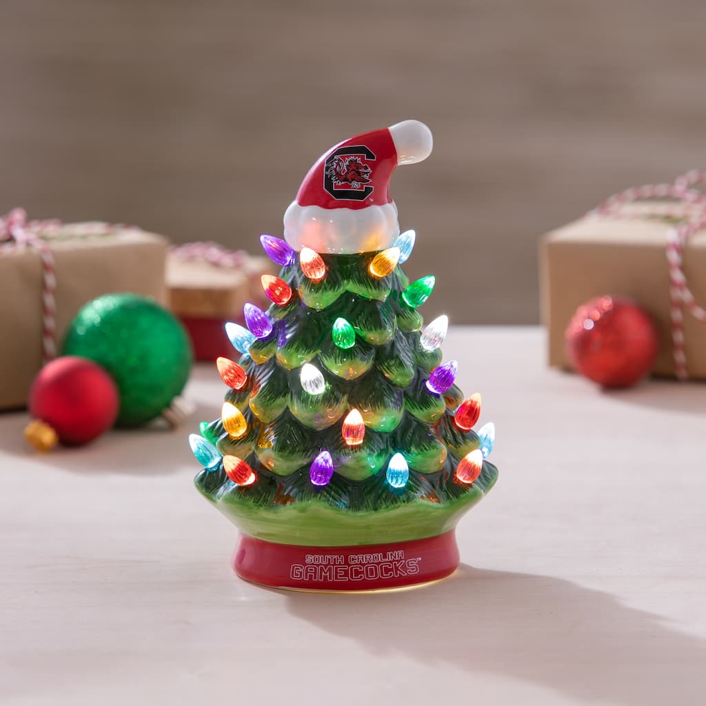 8" LED Ceramic Tabletop Christmas Tree, University of South Carolina