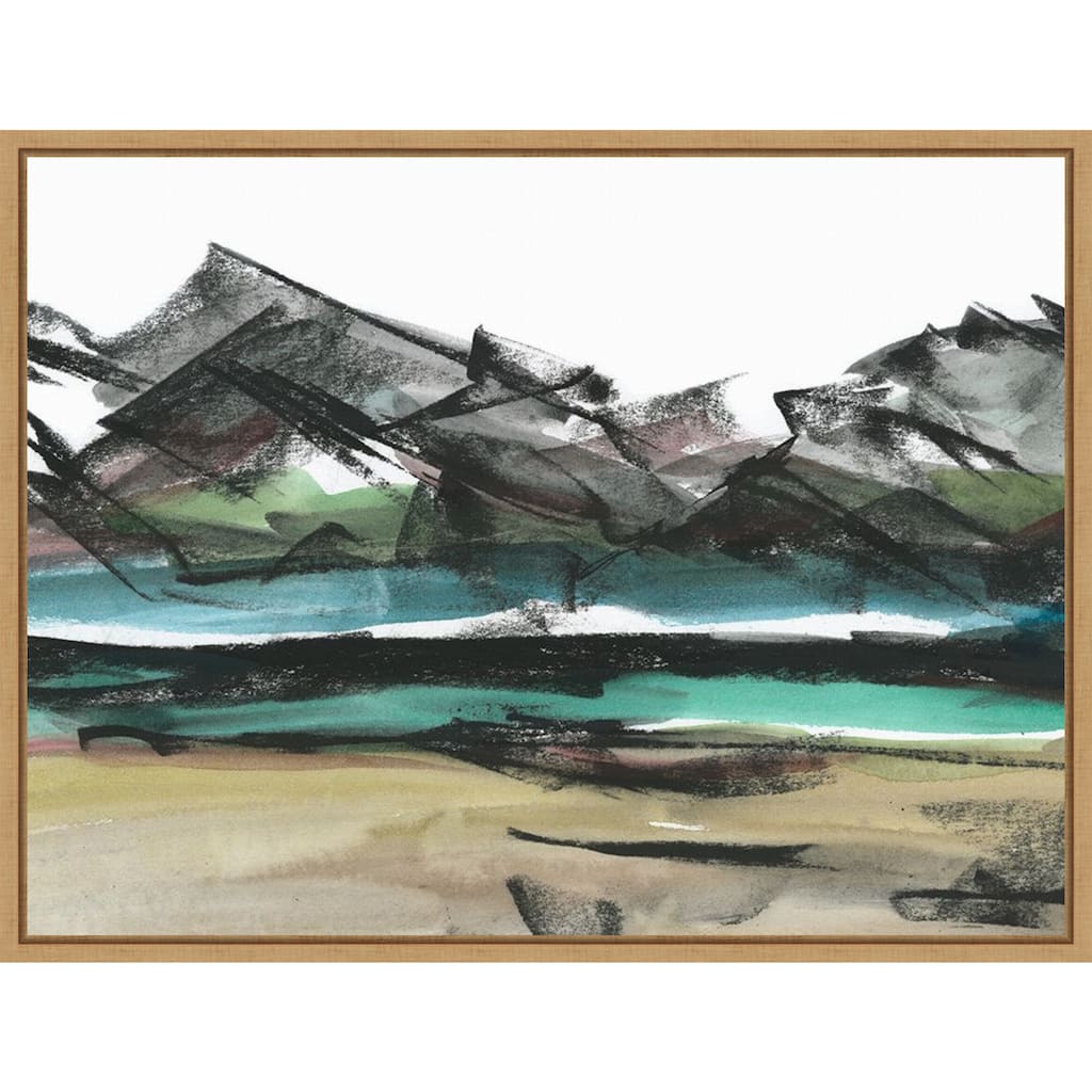 Abstract Mountain View IV by Ethan Harper Framed Canvas Wall Art Print - Sylvie Maple