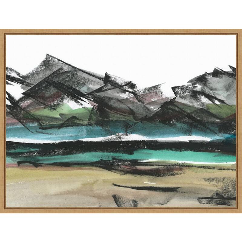 Abstract Mountain View IV by Ethan Harper Framed Canvas Wall Art Print - Sylvie Maple