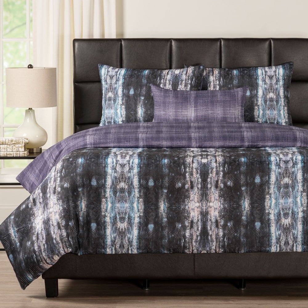 Faux Python-Print Reversible Print Duvet Set