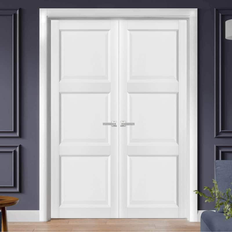 Solid French Double Doors / Lucia 2661 White