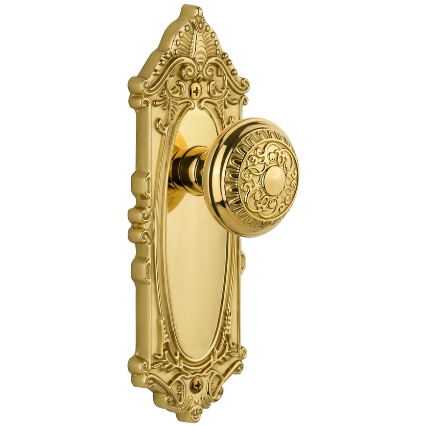 Grandeur Grande Victorian Solid Brass Rose Privacy Door Knob Set