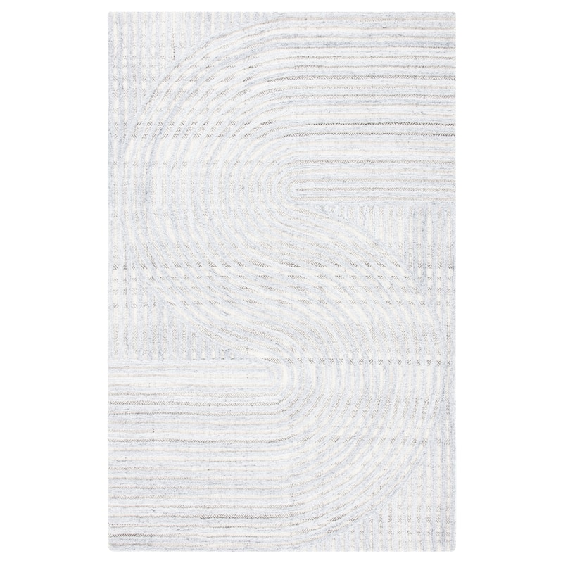 SAFAVIEH Handmade Southampton Catena Abstract Wool Rug - 4' Square - Grey - Square